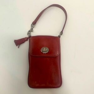Coach vintage red purse charm functional